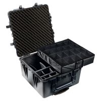 Peli trolley Case 1640 Zwart met klittenband vakverdeling